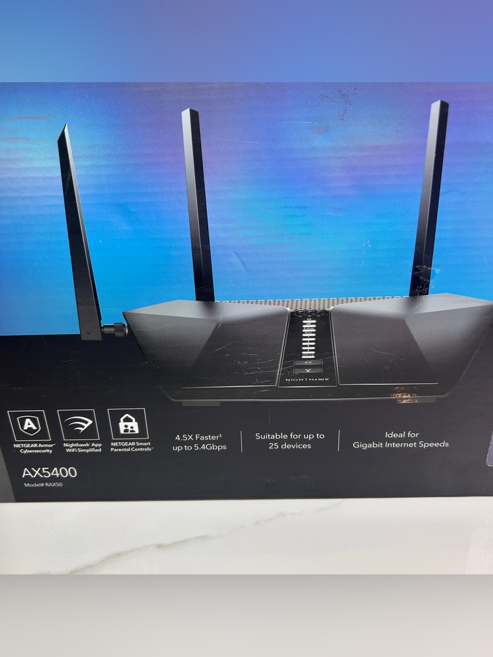 NETGEAR RAX50-100NAR Nighthawk 6-Stream AX5400 WiFi Router - Picture 10 of 15